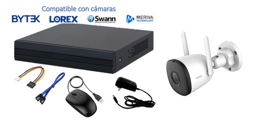 Dvr 4 Canales 5 Mp Compatible Cámaras Bytek + Cámara Ip Wifi