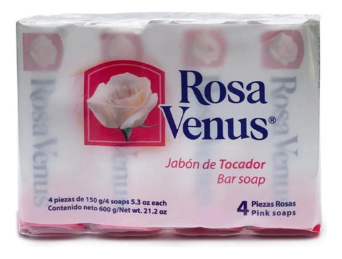 Jabón De Tocador Rosa Venus Rosa 40 Pz De 150g Emp/mult