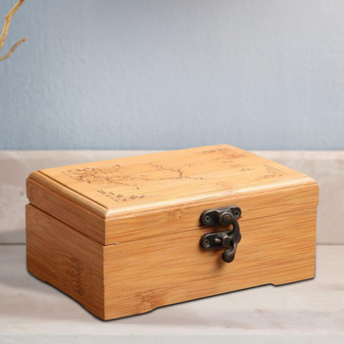 Organizador De Joyas De Bambú, Soporte De Joyería, Caja De