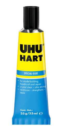 Adhesivo Uhu Hart Para Madera Balsa Metales Plasticos X 35ml