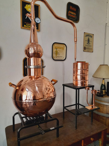 Alambique De Cobre 60 Litros Con Columna Y Quemador