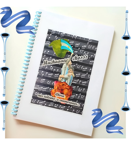 Cuaderno A4 Anillado Inteligente Messi-julian 50 Hjs Rayadas Celeste