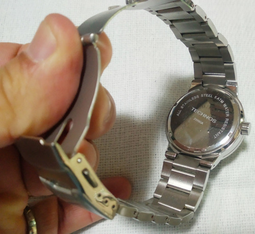 Relógio De Luxo Technos Masculino Prata Original Redondo