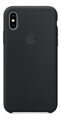 Capa de silicone para iPhone X | Xs | Xr | Xs Max cor preta