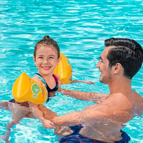 Manguitos Inflables Swim Safe Bestway Flotadores Infantiles Color Amarillo