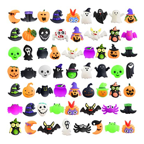 60 Piezas De Halloween Mochi Squishy Toys,mini Cute Jw4np