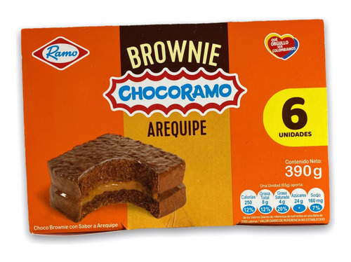 Brownie Arequipe Chocoramo 65g 6und - g a $49