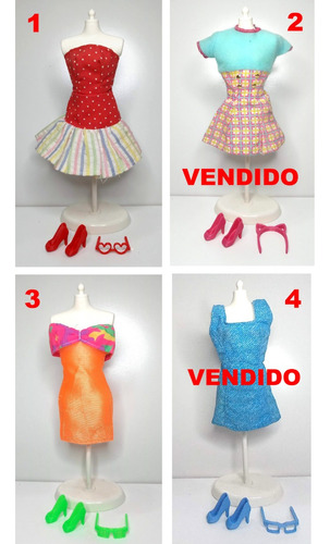 Vestido Muñeca Ropa De Los 90 Original X C/u