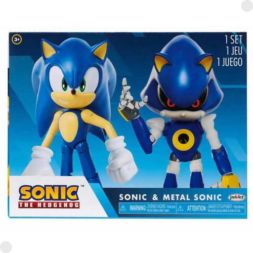 Pack 2 Bonecos Sonic E Metal Sonic The Hedgehog 04232 -sunny