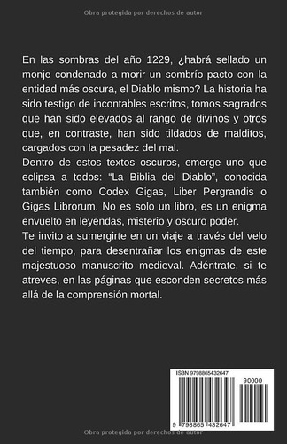 Codex Gigas: La Biblia Del Diablo, De Bugari, Cesar Augusto., Vol. 1. Editorial Independently Published, Tapa Pasta Blanda, Edición 1 En Español, 2023