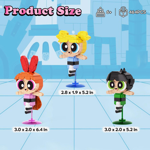 Set De Construcción Vlotvfp Power Girls Puff Police Con 464
