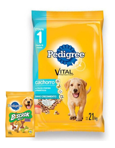 Ración Comida Pedigree Puppy Cachorro 21 Kilos+pate