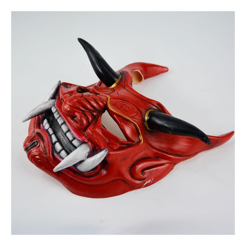 Máscara Do Diabo Vermelho Hannya Demon Oni Samurai Noh