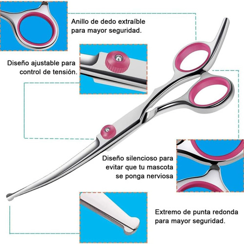 Tijeras Para Perros Profesional 7pack, Tijeras De Aseo Para