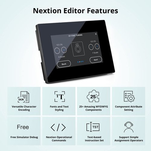 Pantalla Hmi Nextion Nx8048p050-011c-y De 5,0 Pulgadas Con C
