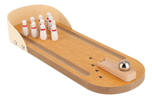 Mini Juguete De Bolos De Madera Para Niños, Escritorio Para