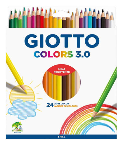 Lapis De Cor Giotto 3.0 Estojo 24 Cores