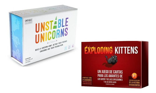 Pack Exploding Kittens + Unstable Unicorns Español / Diverti