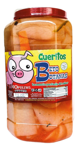 Cueritos En Vinagre Bote Con 40 Pz