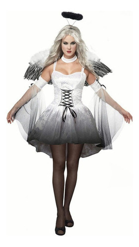 Disfraz De Mujer Sexy De Angel Oscuro De Halloween