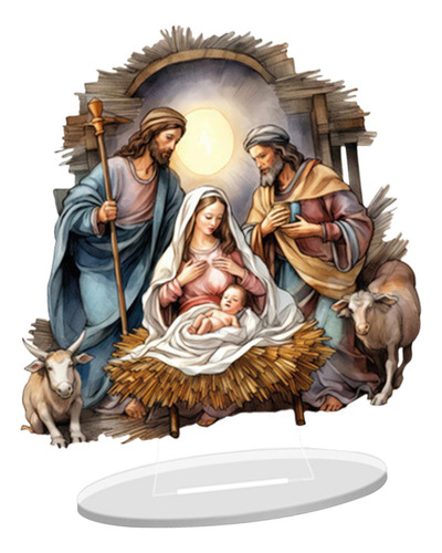 Letrero Acrílico De Natividad, Decoración Navideña