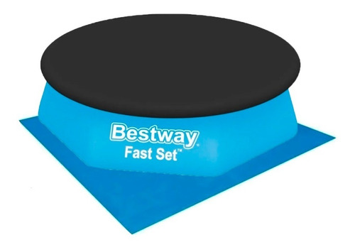 Pileta Inflable Bestway 1880l Redonda 244cm Piso Y Cobertor