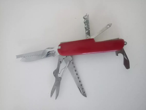 Cortaplumas Navaja Multifunción.12 Funciones Símil Suizo Rojo (Usado)