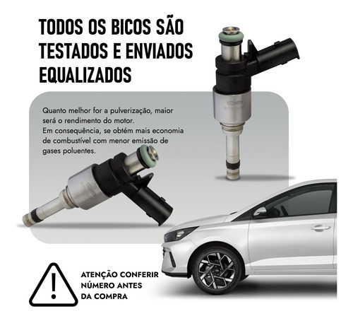 Kit 3 Bicos Injetores Hb20 Creta 1.0 Turbo Gdi Origi