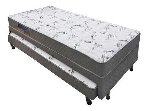 Marinera Sommier 1 Plaza Cama Colchon 20 Cm Espuma Dens.26