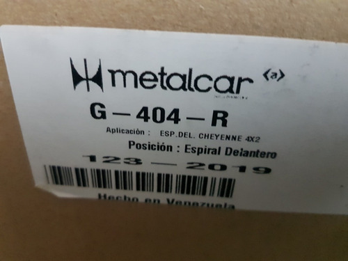 Espiral Delantero Cheyenne C1500 Silverado 4x2 Tahoe 5.3 ***