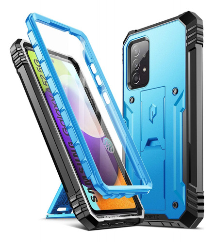 Funda De Armadura P/ Galaxy A52 C Protector De Pantalla-azul