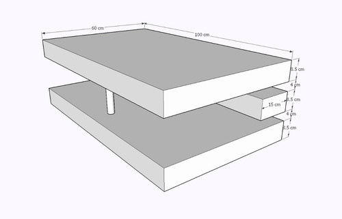 Imagen 2 de 5 de Mesa De Centro Vanguardista Lacada Poliuretano Ref: Deko4