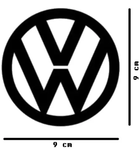 Vw Volkswagen Logo Sticker Vinil 2 Pzs Blck $135 Mikegamesmx