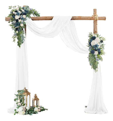 1.6*3m Rollos De Tela Organza Cortina De Decoración De Boda Color Blanco