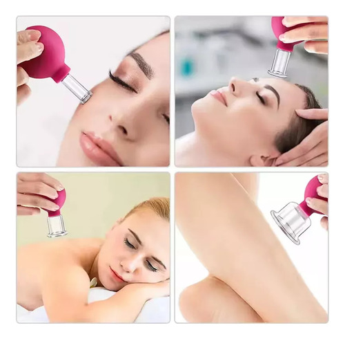 Copas De Masaje Faciales Rosas, De Silicona, Cómodas, Cómoda