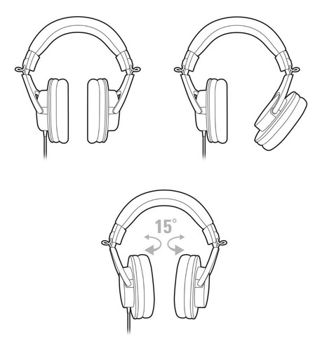 Auriculares Audio-technica M-series Ath-m20x Color Negro