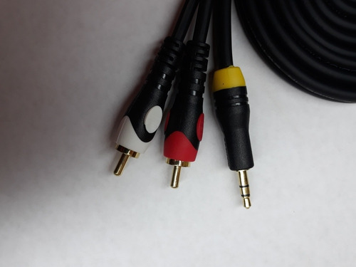 Cable Auxiliar Plug 3.5mm A Rca De 1.8 Mts,de Alta Calidad.