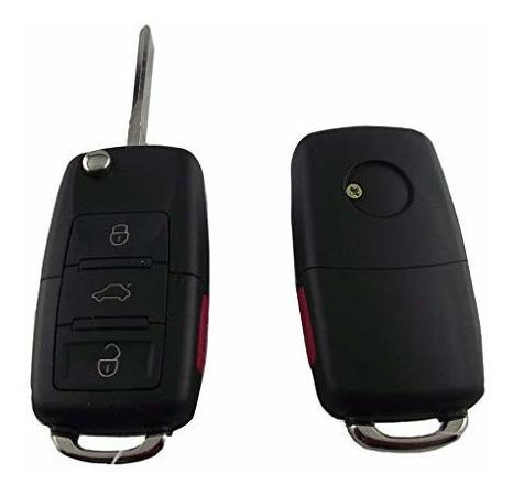 Kemani Sin Cortar Flip Remote Key Shell Case Fob Para Vw Vol