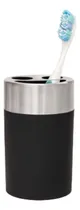 Comprar Portacepillos Negro Con Acero Inox. C\u002F Divisiones  11x6,8cm