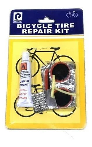 Kit De Parche Y Solución P/ Reparar Bicicletas X 4 Unidades