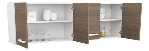 Alacena Mueble De Cocina Mosconi Express 1,60 Mts. Melamina Carvalho Mezzo