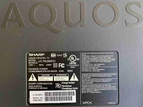 Smart Tv Sharp Aquos Lc-70le657u Lcd Full Hd 70 3d (Usado)