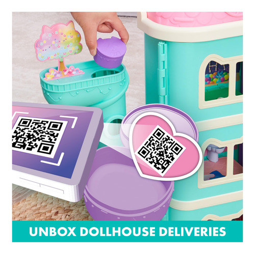 Dollhouse Gabby's Purrfect Com 15 Peças, Sons E Aplicativo