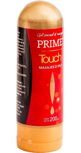 Prime Touch Gel 2en1 Masajes + Lubricacion 200ml Farmaservis