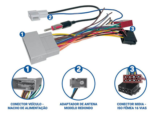 Adaptador Chicote New Fit/city 12/ Crv12 Fit Lx/dx Fac004