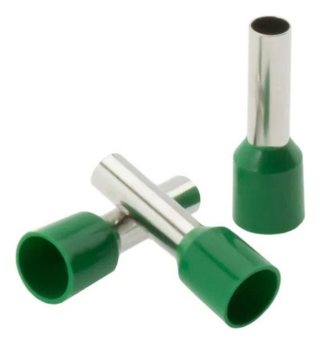 Terminal Ferrul Ferrule 4mm 11 Awg Verde 100 Und.