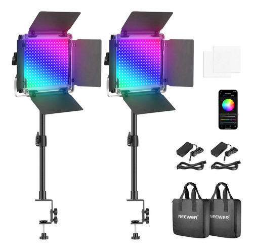 Kit De 2 Luces Neewer De 530 Led Rgb - 45w