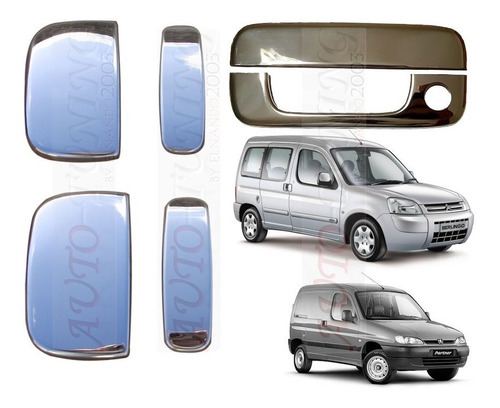 Cubre Manijas Peugeot Partner Citroen Berlingo Acero Inxidab