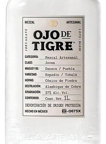 Pack De 4 Mezcal Ojo De Tigre Joven 1 L