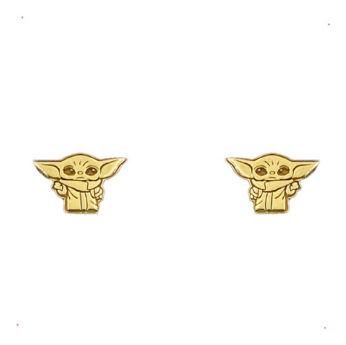 Aretes Baby Yoda Baño Oro 24k Plata 925 Envio